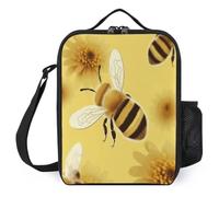 BTCOWZRV Honey Bee2 Insulated Lunch Box Cooler Bag Lunch Bag