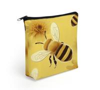 BTCOWZRV Honey Bee2 Makeup Bag Cosmetic Bags Toiletry Bag
