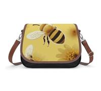 BTCOWZRV Honey Bee2 Shoulder Bag for Women, Handbag with Adjustable Strap & Inner Pocket, Crossbody Bag for Daily Commute Travel