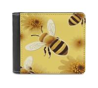BTCOWZRV Honey Bee2 Slim Wallets for Men Bifold Wallet