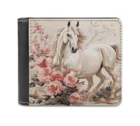 BTCOWZRV Horse Image Slim Wallets for Men Bifold Wallet