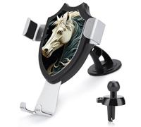 BTCOWZRV Horse Pattern Car Phone Holder [Upgraded Strongest Suction & Clip] Cell Phone Mount for Dashboard Windshield Vent Wall, Universal Hands Free Automobile Cradle for Women Men