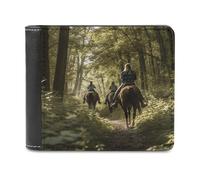 BTCOWZRV Horseback Riding on The Trails Slim Wallets for Men Bifold Wallet