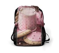 BTCOWZRV Hot Milk And Biscuits Drawstring Backpack, Sports Gym Bag with Bottom Pocket And Mesh Pockets, String Bag for Men Women