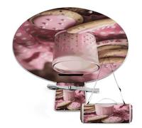BTCOWZRV Hot Milk and Biscuits Round Outdoor Picnic Blanket Picnic Mat