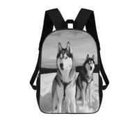 BTCOWZRV Husky Dogs Snow Travel Backpack Laptop Backpack 17 Inch