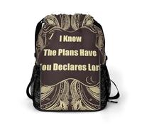 BTCOWZRV I Know The Plans Have You Declares Lord Drawstring Backpack, Sports Gym Bag with Bottom Pocket And Mesh Pockets, String Bag for Men Women