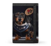BTCOWZRV I Love My Dog Dachshunds Trifold Wallet for Men Women Stylish Slim Trifold Wallet Minimalist Front Pocket Outdoor Sports Wallets Large Capacity Cards Purse Coin And Credit Card Holder