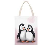 BTCOWZRV I Love Penguins Canvas Tote Bag Shoulder Bags Shopping Bag