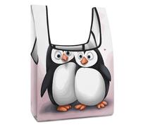 BTCOWZRV I Love Penguins Reusable Grocery Bag Foldable Shopping Bag