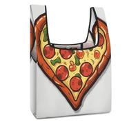 BTCOWZRV I Love Pizza Heart Reusable Grocery Bag Foldable Shopping Bag
