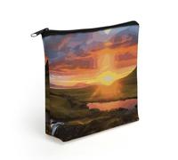 BTCOWZRV Iceland Sunset Makeup Bag Cosmetic Bags Toiletry Bag