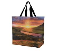 BTCOWZRV Iceland Sunset Tote Bag Grocery Shopping Bags Shoulder Bag
