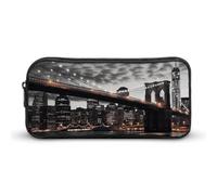 BTCOWZRV Large Pencil Case Brooklyn Bridge Pencil Bag Aesthetic Pen Pouch for Women Men Pen Bag Portable Cosmetic Bag Multifunctional Coin Pouch for Office Holiday, style, 22*12*5cm, Pen Case