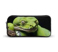 BTCOWZRV Large Pencil Case Cute Green Tree Python Pencil Bag Aesthetic Pen Pouch for Women Men Pen Bag Portable Cosmetic Bag Multifunctional Coin Pouch for Office Holiday, style, 22*12*5cm, Pen Case