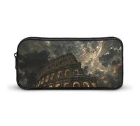 BTCOWZRV Large Pencil Case Rome Moon Shines Pencil Bag Aesthetic Pen Pouch for Women Men Pen Bag Portable Cosmetic Bag Multifunctional Coin Pouch for Office Holiday, Style, 22*12*5cm, Pen Case