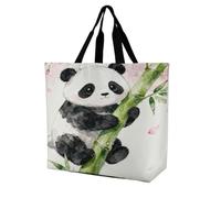BTCOWZRV Large Reusable Grocery Bag, Foldable Lightweight One Shoulder Bag | Personalized Bear Tote Bag, Fashion Casual Handbag for Women Work Travel Shopping Bag & Gift