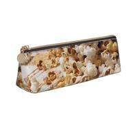 BTCOWZRV Leather Pencil Case for Women Men Sprinkle Popcorn Pencil Bag with Zipper Pencil Pouch Small Coin Pouch Portable Makeup Bag for Office Holiday Gift