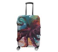 BTCOWZRV Luggage Cover Abstract Colorful Octopus Suitcase Cover Washable Suitcase Protector Anti-scratch Luggage Cover Suitcase Anti Dirt Covers for Travel Fits 18-32 Inches Trunk, style, L