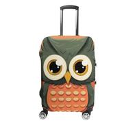 BTCOWZRV Luggage Cover Cartoon Owl on Orange Background Suitcase Cover Washable Suitcase Protector Anti-scratch Luggage Cover Suitcase Anti Dirt Covers for Travel Fits 18-32 Inches Trunk, style, M
