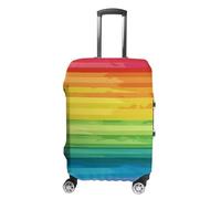 BTCOWZRV Luggage Cover Colorful Rainbow Stripe Suitcase Cover Washable Suitcase Protector Anti-scratch Luggage Cover Suitcase Anti Dirt Covers for Travel Fits 18-32 Inches Trunk, style, Small