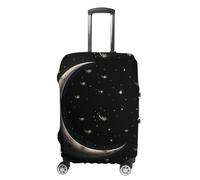 BTCOWZRV Luggage Cover Crescent Moon on Black Background Suitcase Cover Washable Suitcase Protector Anti-scratch Luggage Cover Suitcase Anti Dirt Covers for Travel Fits 18-32 Inches Trunk, style, XL