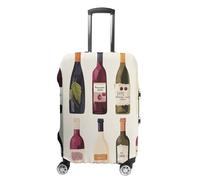 BTCOWZRV Luggage Cover Cute Wines Bottle Suitcase Cover Washable Suitcase Protector Anti-scratch Luggage Cover Suitcase Anti Dirt Covers for Travel Fits 18-32 Inches Trunk, style, Small