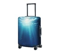 BTCOWZRV Luggage Cover Elastic Washable Suitcase Protector Deep Sea Suitcase Covers for Luggage 18-32 Inch Portable Travel Luggage Covers Sleeve Dust-proof Anti-Scratch Baggage Covers, Black, Small