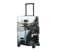 BTCOWZRV Luggage Cover Elastic Washable Suitcase Protector Dragonfly Suitcase Covers for Luggage 18-32 Inch Portable Travel Luggage Covers Sleeve Dust-proof Anti-Scratch Baggage Covers, Black, X-Large
