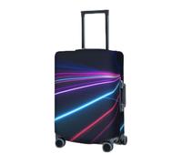 BTCOWZRV Luggage Cover Elastic Washable Suitcase Protector Laser line Suitcase Covers for Luggage 18-32 Inch Portable Travel Luggage Covers Sleeve Dust-proof Anti-Scratch Baggage Covers, Black,