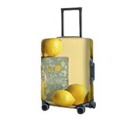 BTCOWZRV Luggage Cover Elastic Washable Suitcase Protector Lemon Yellow Suitcase Covers for Luggage 18-32 Inch Portable Travel Luggage Covers Sleeve Dust-proof Anti-Scratch Baggage Covers, Black,