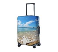 BTCOWZRV Luggage Cover Elastic Washable Suitcase Protector Sea and Beach Suitcase Covers for Luggage 18-32 Inch Portable Travel Luggage Covers Sleeve Dust-proof Anti-Scratch Baggage Covers, Black,
