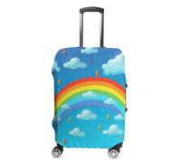 BTCOWZRV Luggage Cover Rainbow Clouds Raindrop Suitcase Cover Washable Suitcase Protector Anti-scratch Luggage Cover Suitcase Anti Dirt Covers for Travel Fits 18-32 Inches Trunk, style, Small