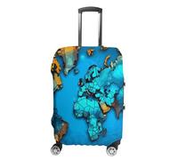 BTCOWZRV Luggage Cover World Map Suitcase Cover Washable Suitcase Protector Anti-scratch Luggage Cover Suitcase Anti Dirt Covers for Travel Fits 18-32 Inches Trunk, style, Small