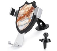 BTCOWZRV Marble Car Phone Holder [Upgraded Strongest Suction & Clip] Cell Phone Mount for Dashboard Windshield Vent Wall, Universal Hands Free Automobile Cradle for Women Men