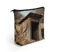 BTCOWZRV Old Ancient Outhouse Makeup Bag Cosmetic Bags Toiletry Bag