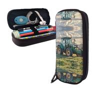BTCOWZRV Pencil Case Large Capacity Pencil Pouch Aesthetic Pen Bag Office Stationery Organizer Leather Pen Holder Tractor Agriculture Tranquil Makeup Bags Pencil Case Box for Men Women Work Office