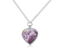 BTCOWZRV Personalized Pet Urn Cremation Necklace for Ashes - Cherry Blossom Pet Ashes Necklace - Custom Keepsake Necklace with Photo And Text, Memorial Heart Urn Pendant for Dogs Cat