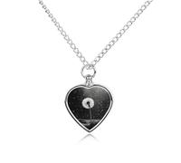 BTCOWZRV Personalized Pet Urn Cremation Necklace for Ashes - Dandelion Black And White Pet Ashes Necklace - Custom Keepsake Necklace with Photo And Text, Memorial Heart Urn Pendant for Dogs Cat