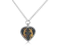 BTCOWZRV Personalized Pet Urn Cremation Necklace for Ashes - Gecko Lizards Pet Ashes Necklace - Custom Keepsake Necklace with Photo And Text, Memorial Heart Urn Pendant for Dogs Cat