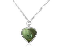 BTCOWZRV Personalized Pet Urn Cremation Necklace for Ashes - Green Butterfly Pet Ashes Necklace - Custom Keepsake Necklace with Photo And Text, Memorial Heart Urn Pendant for Dogs Cat