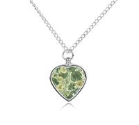 BTCOWZRV Personalized Pet Urn Cremation Necklace for Ashes - Olive Green Style Pet Ashes Necklace - Custom Keepsake Necklace with Photo And Text, Memorial Heart Urn Pendant for Dogs Cat