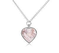 BTCOWZRV Personalized Pet Urn Cremation Necklace for Ashes - White Marble Pattern Pet Ashes Necklace - Custom Keepsake Necklace with Photo And Text, Memorial Heart Urn Pendant for Dogs Cat