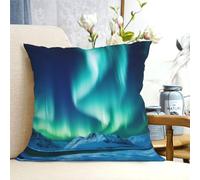 BTCOWZRV Pillow Covers Sided Plush Throw Pillow Northern Lights Square Cushion Case Pillowcase for Sofa Super Soft Pillow Case for Living Room Cushion Covers for Bed Car 16"x16"