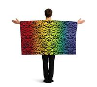 BTCOWZRV Rainbow pattern background Flag Cape with Sleeves for Adults, Wearable Flag Cloak Lightweight Body Flag Cloak Outfits Costume Accessories for Party Favors Celebrations