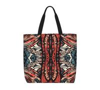 BTCOWZRV Retro Tribal Drawing Pattern Womens Tote Bag Large Reusable Grocery Bags Casual Shoulder Bags For Shopping, Travel, Work Gift For Women
