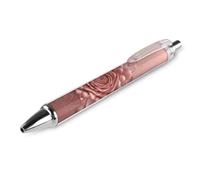 BTCOWZRV Rose Pattern Ballpoint Pens - 0.5mm Retractable Gel Pens with Comfortable Grip, No Bleed Black Ink, Personalized Ball Point Pen Smooth Writing Pens Gift for Men Women