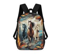 BTCOWZRV Running Wild Horses Travel Backpack Laptop Backpack 17 Inch
