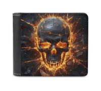BTCOWZRV Shattering of Skull Slim Wallets for Men Bifold Wallet