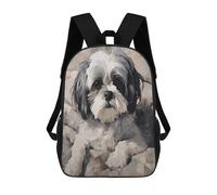 BTCOWZRV Shih Tzu Travel Backpack Laptop Backpack 17 Inch | Polyester Carry On Backpack Breathable Adjustable Strap Outdoor Backpack with Side Pockets Casual Daypack for Travel Work